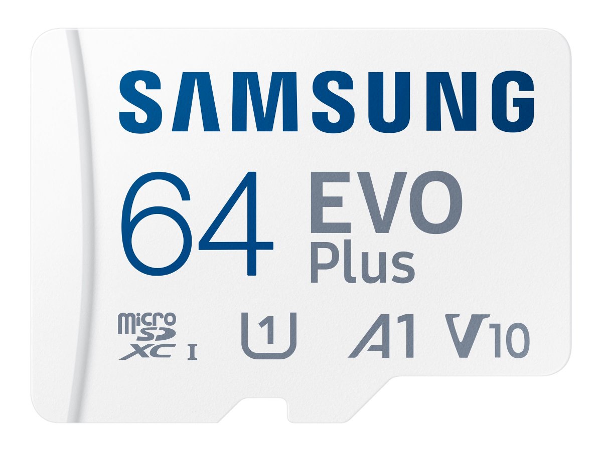 SAMSUNG EVO Plus 64GB microSDXC UHS-I U1 130MB/s Full HD Speicherkarte inkl. SD-Adapter