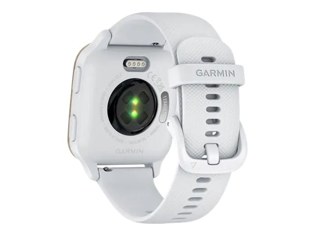GARMIN Venu Sq 2 - 40 mm - weiß - intelligente Uhr mit Band - Silikon - weiß - Handgelenkgröße: 125-