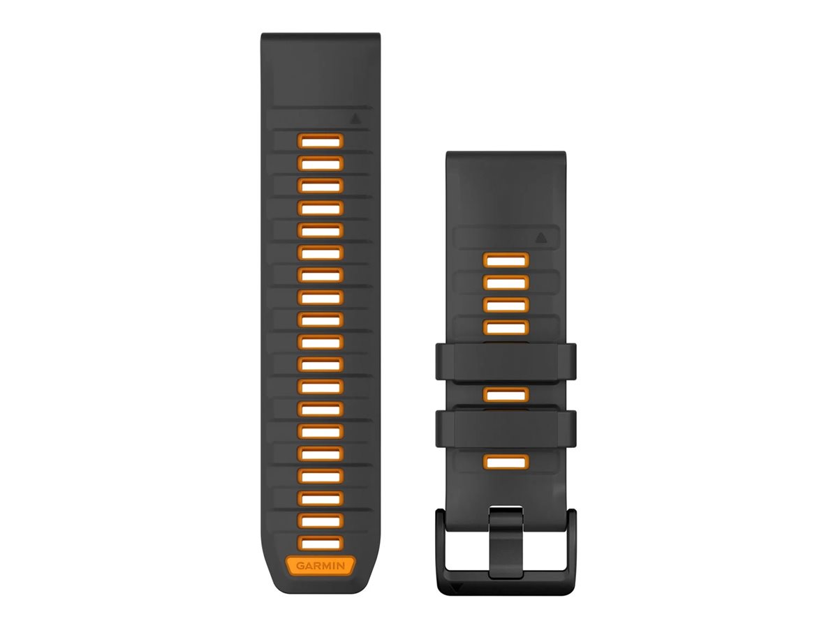 GARMIN QuickFit wristband 26 mm silicone graphitespark orange (010-13393-05)