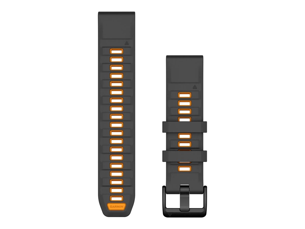 GARMIN QuickFit-Armband 22 mm Silikon Graphit/Spark Orange (010-13392-05)