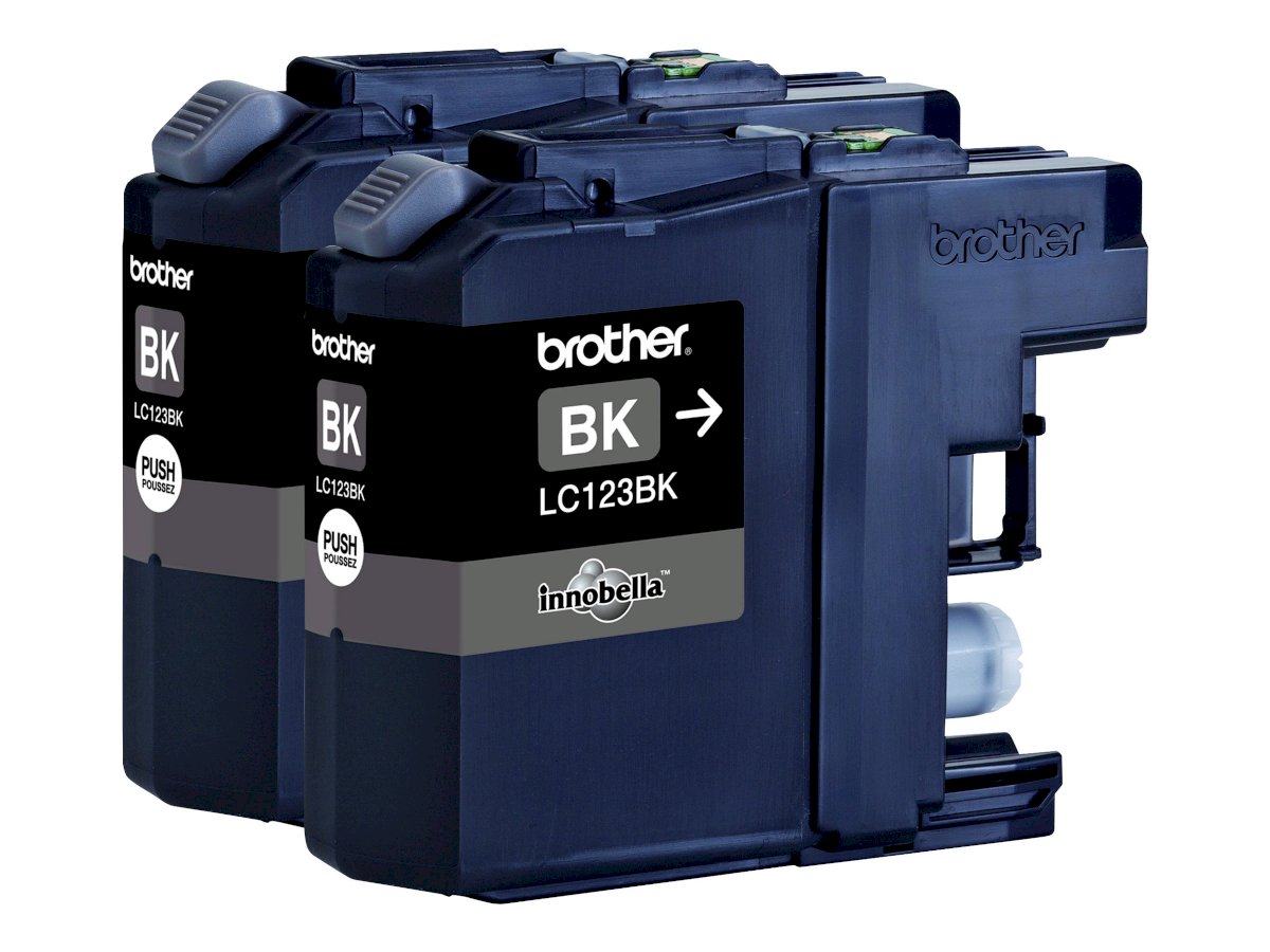 BROTHER LC123BK 2er Pack Schwarz Tintenpatrone