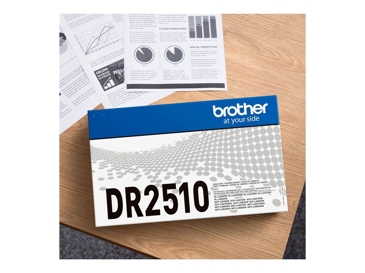BROTHER DR2510 Black Drum Unit Single Pack Prints 15.000 pages