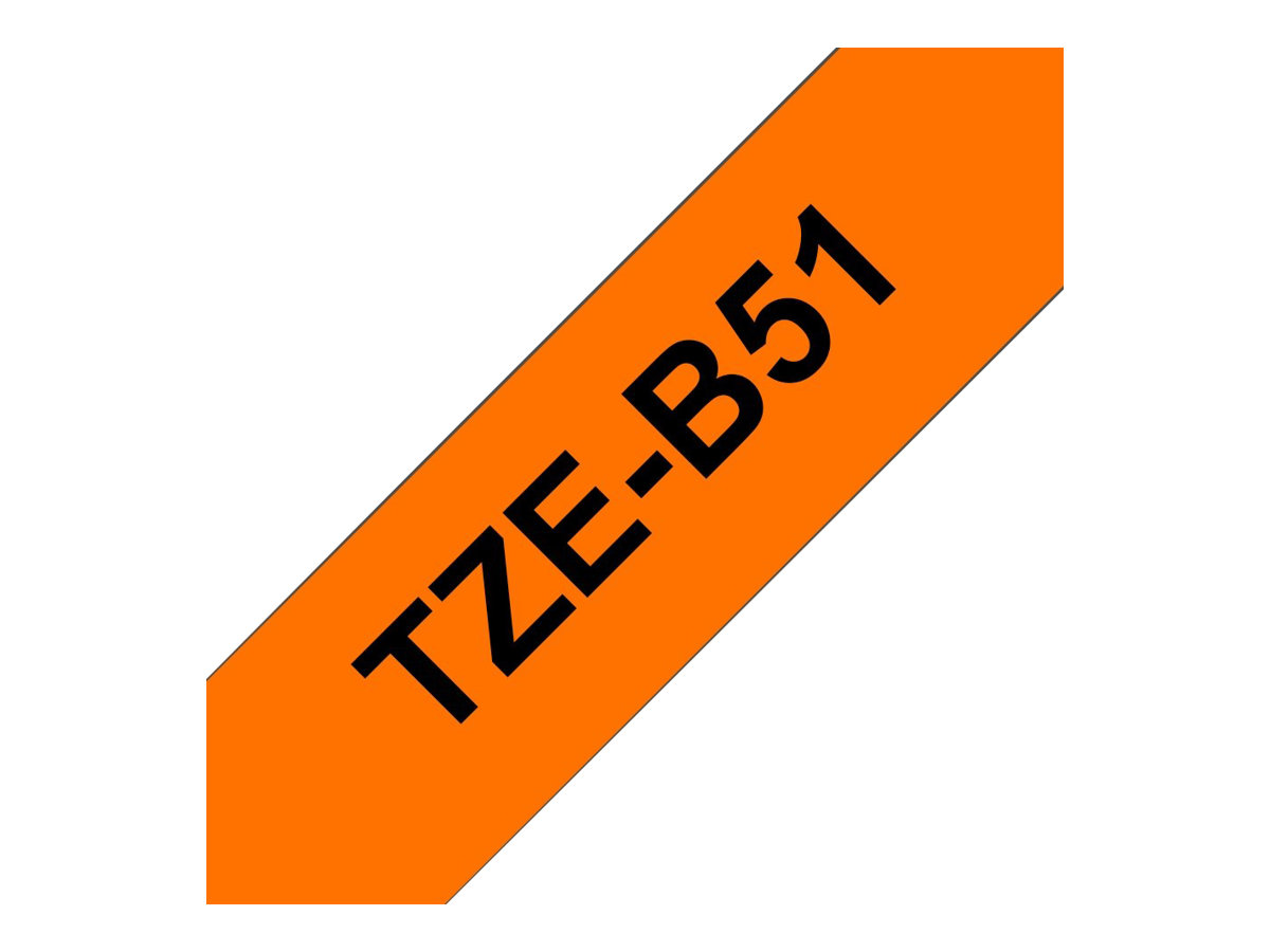 BROTHER BAND TZE-B51 24MM ORANGE/SCHWARZ BROTHER BAND TZE-B51 24MM ORANGE/SCHWARZ