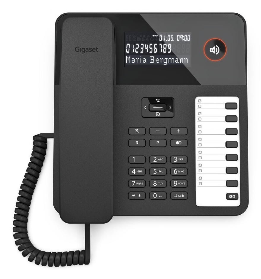 GIGASET DESK 600 schwarz schnurgebundenes Tisch- und Wandtelefon
